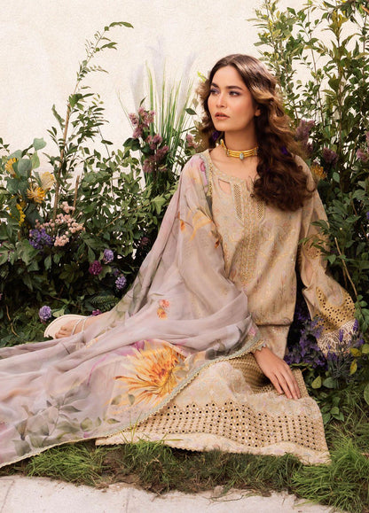 Iznik Dahlia Embroidered Luxury Lawn 3Pc Suit DL-03 CASCADE