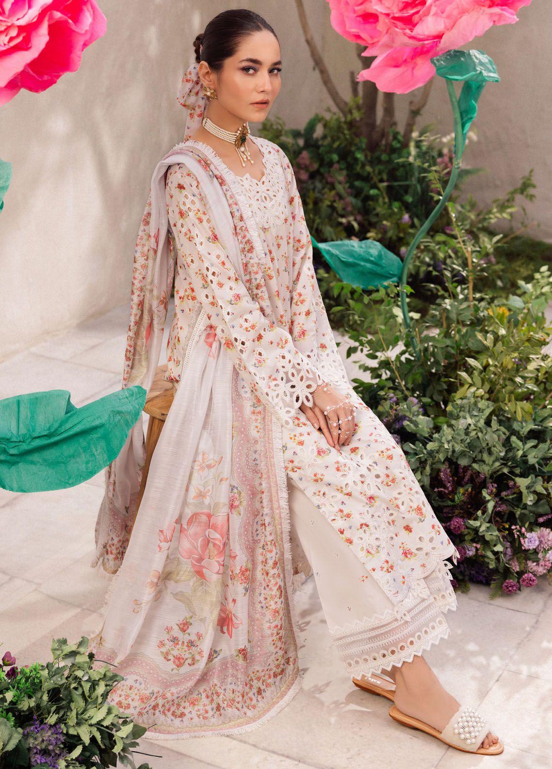 Iznik Dahlia Embroidered Luxury Lawn 3Pc Suit DL-05 SPLENDOUR