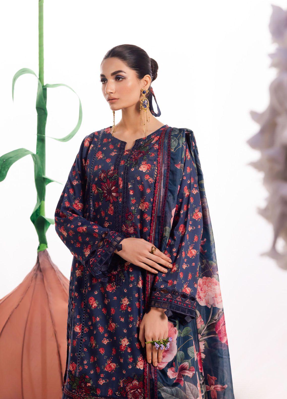 Iznik Dahlia Embroidered Luxury Lawn 3Pc Suit DL-07 MEADOW