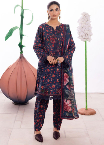 Iznik Dahlia Embroidered Luxury Lawn 3Pc Suit DL-07 MEADOW