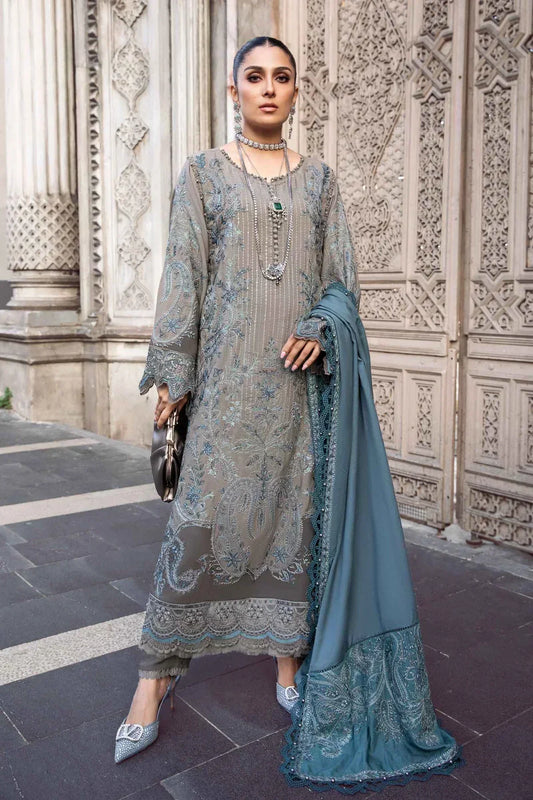 Maria B | Linen 23 | Black DL-1104 - House Of Anaya