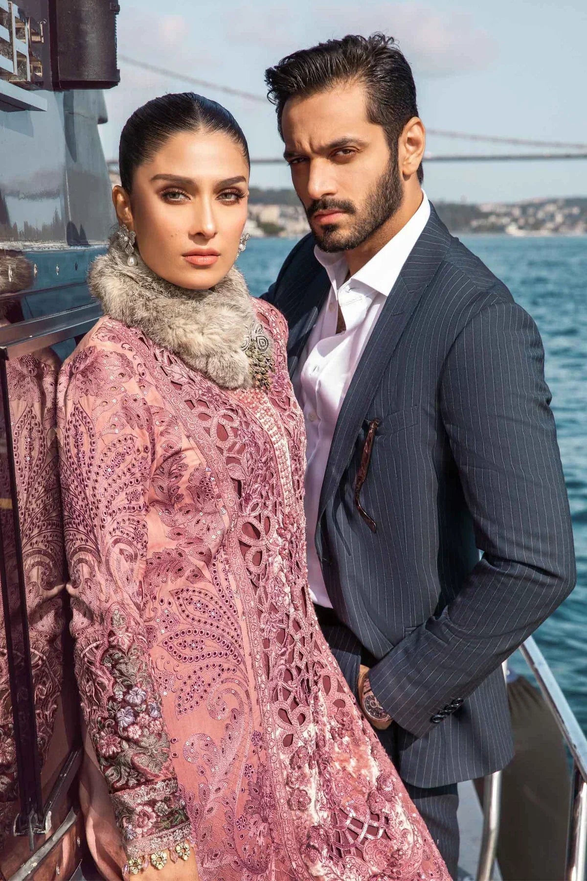 Maria B | Linen 23 | Ash Pink DL-1106 - House Of Anaya
