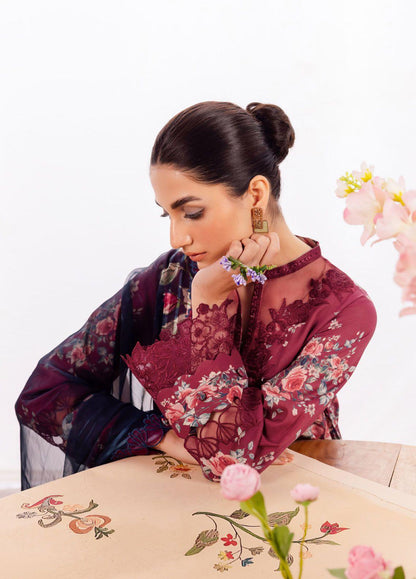 Iznik Dahlia Embroidered Luxury Lawn 3Pc Suit DL-11 SOLISTICE