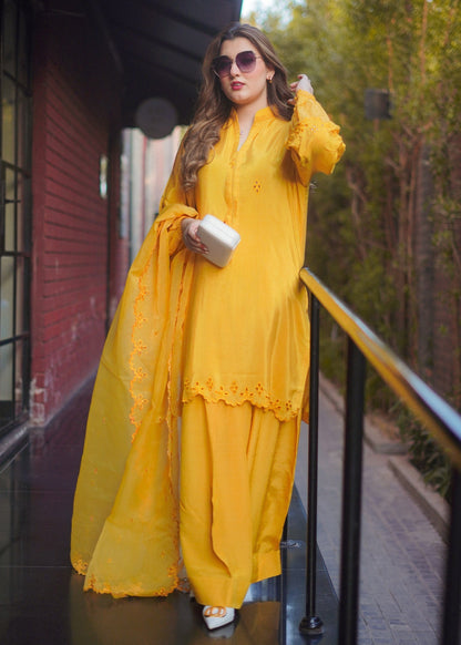 Fozia Khalid | Silk Spire | MARIGOLD - House Of Anaya