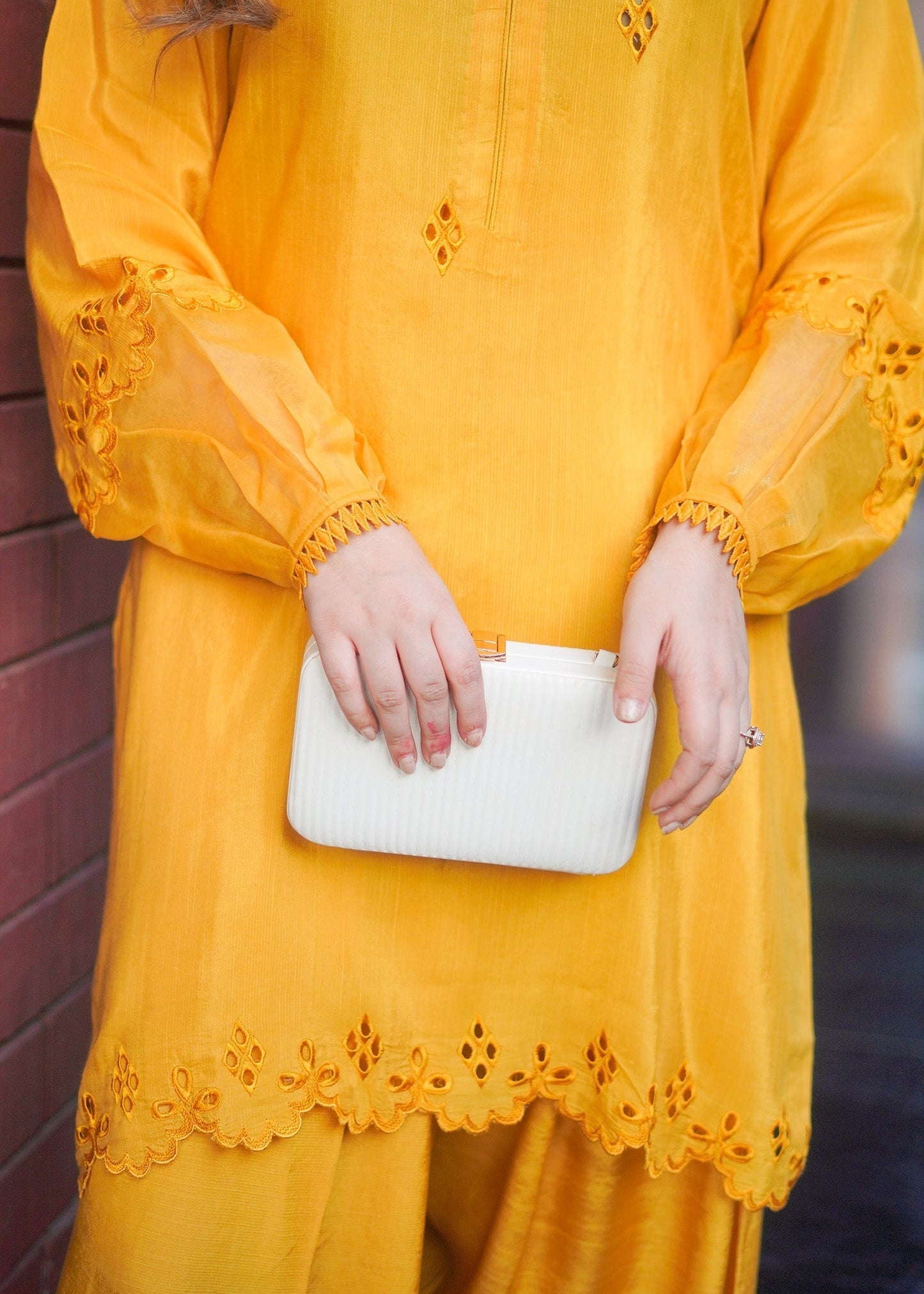 Fozia Khalid | Silk Spire | MARIGOLD - House Of Anaya