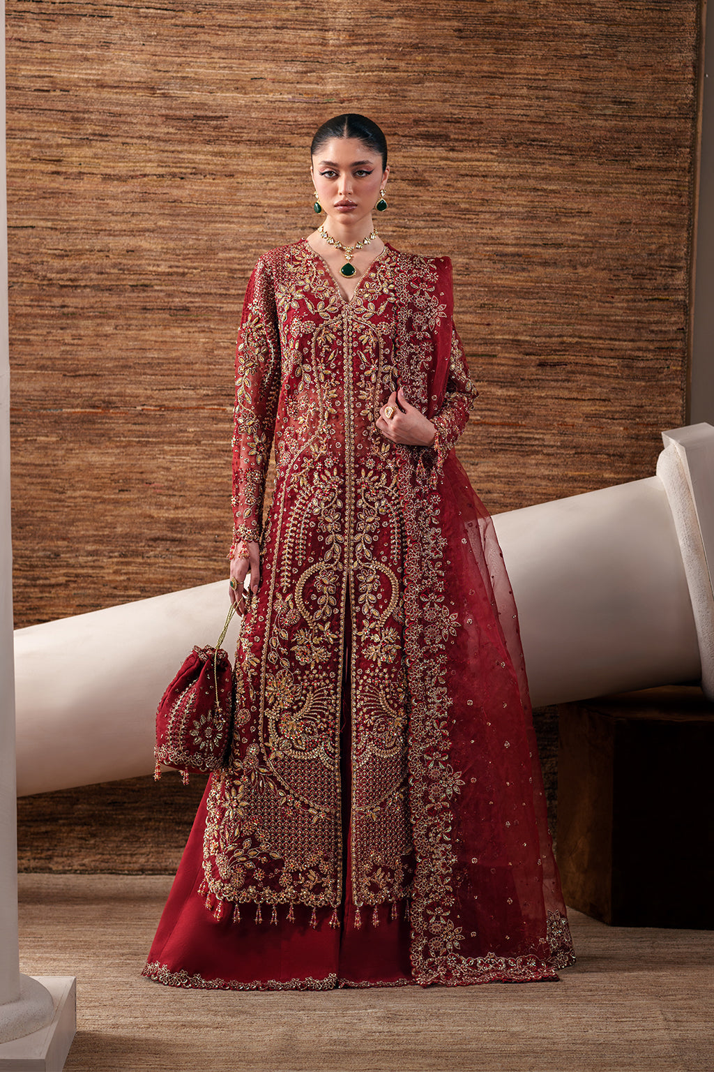 Emaan Adeel | Starlit Jewels | Ruby Veil - S0480