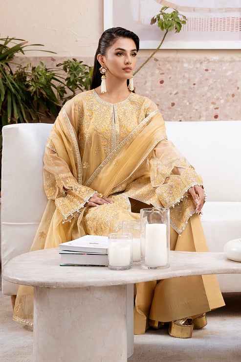 Zarposh | Elara Formals | Zard - House Of Anaya