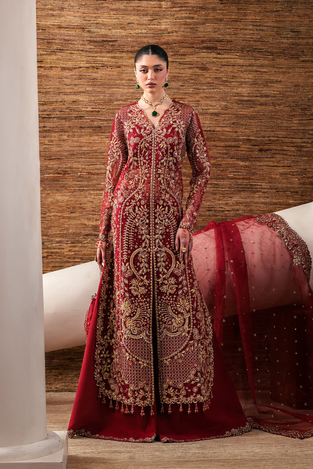 Emaan Adeel | Starlit Jewels | Ruby Veil - S0480