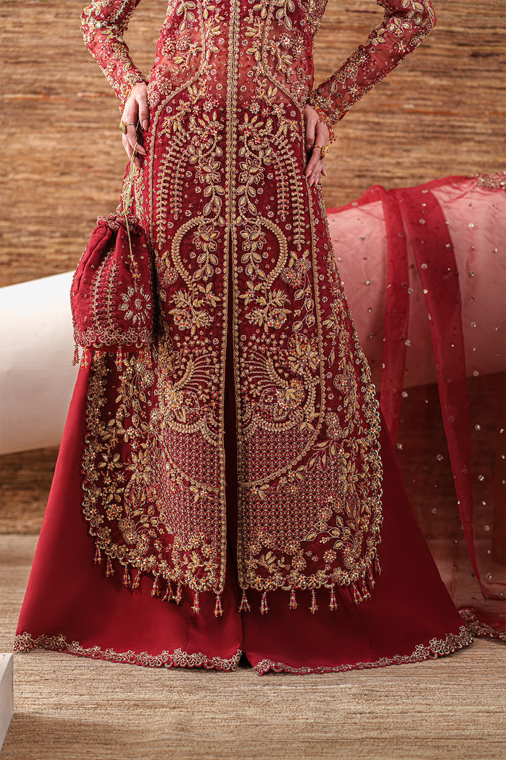 Emaan Adeel | Starlit Jewels | Ruby Veil - S0480