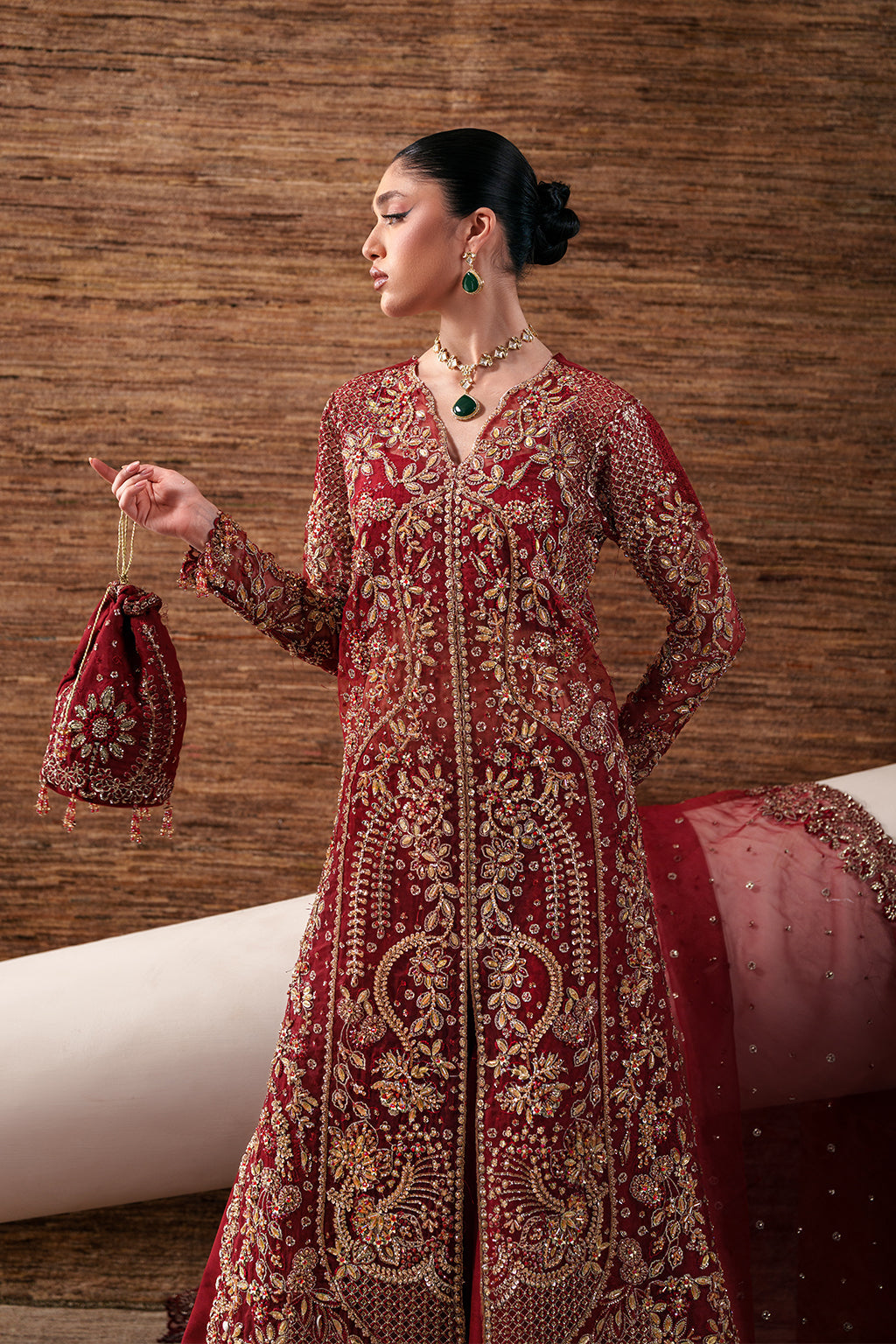 Emaan Adeel | Starlit Jewels | Ruby Veil - S0480