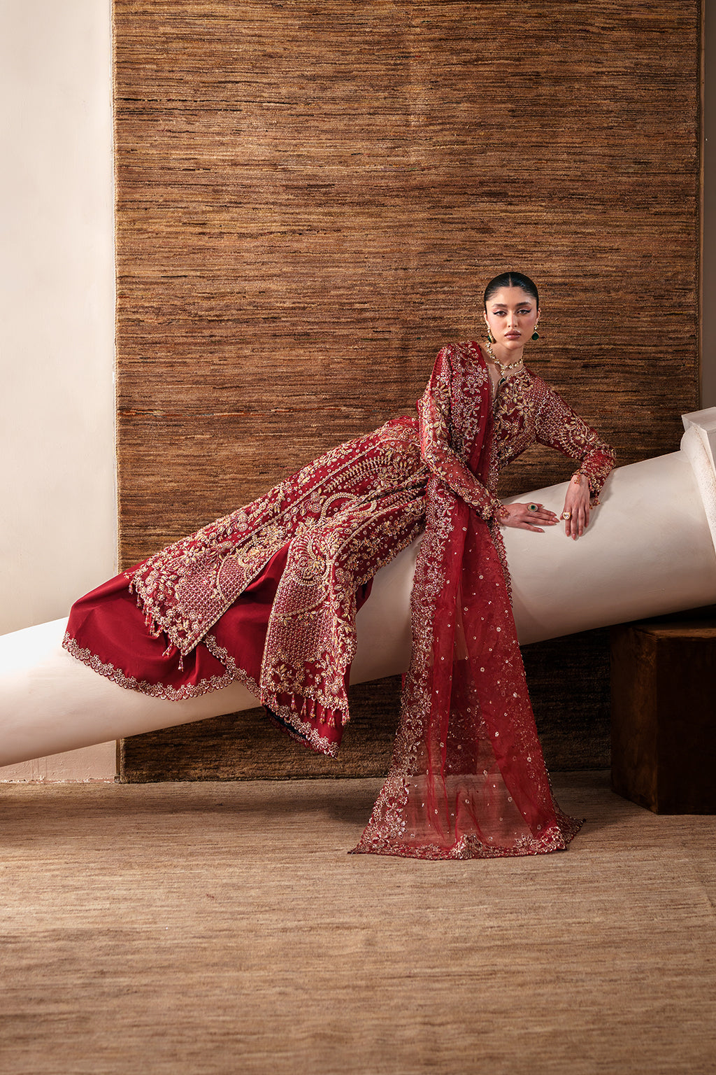 Emaan Adeel | Starlit Jewels | Ruby Veil - S0480