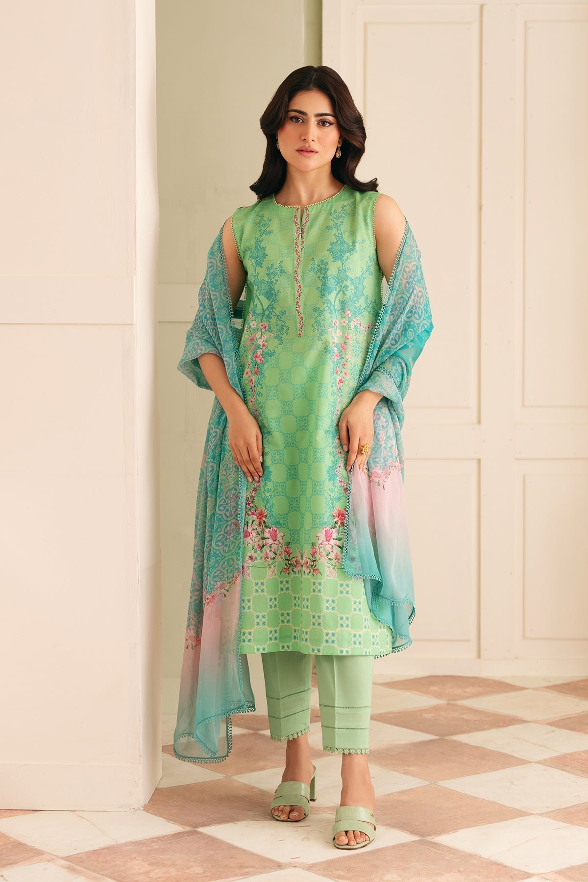 Sahar | Selene 25 | Seafoam Garden - House Of Anaya