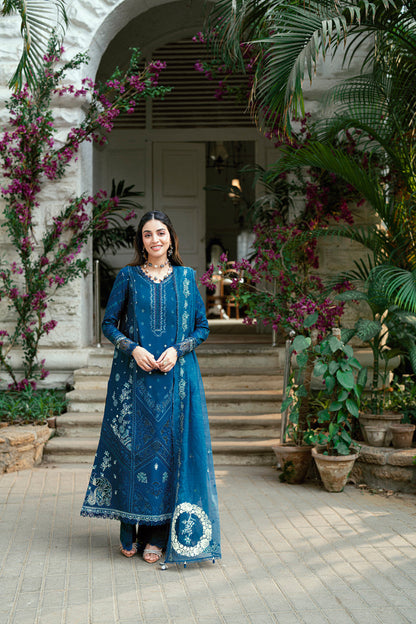 Qalamkar | Luxury Lawn Eid Edit | SB-11 Noray