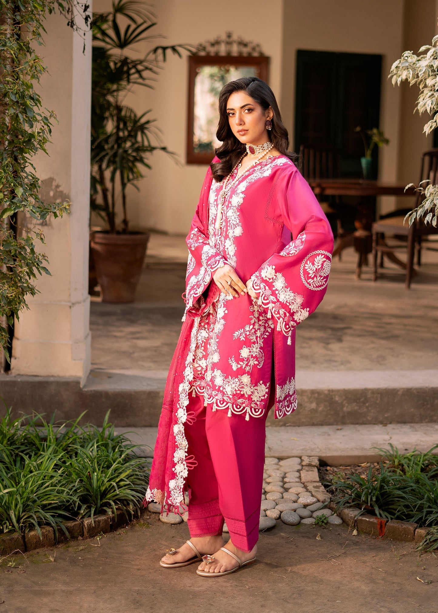 Fozia Khalid | Blossom Festive Lawn 25 | Peonies - House Of Anaya