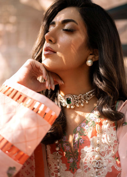 Fozia Khalid | Blossom Festive Lawn 25 | Zinnia - House Of Anaya