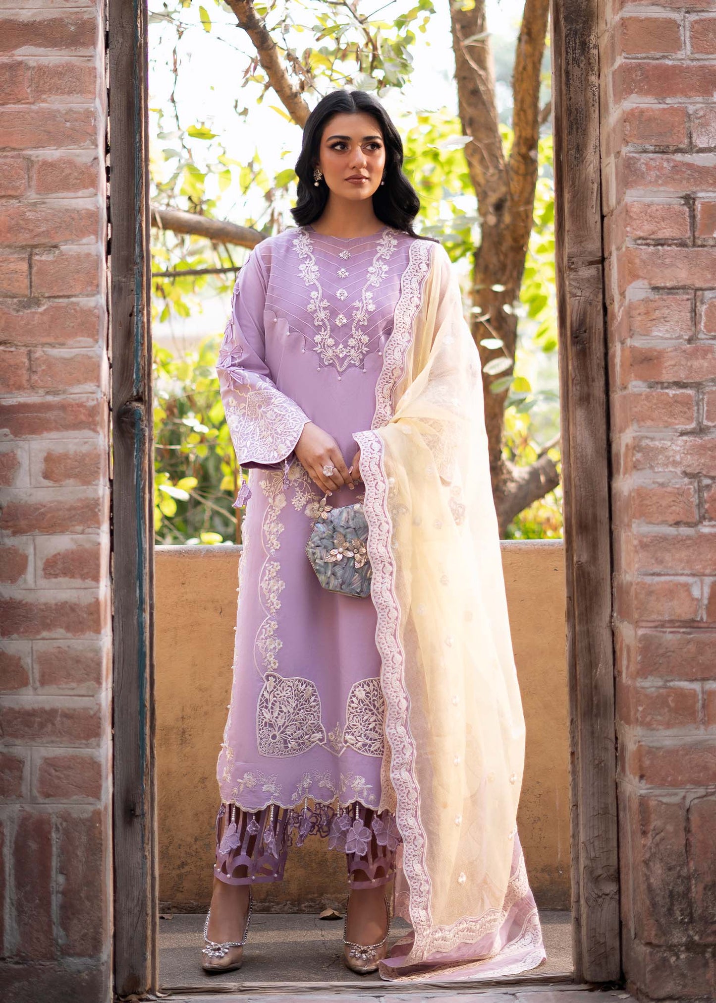 Fozia Khalid | Blossom Festive Lawn 25 | Iris - House Of Anaya