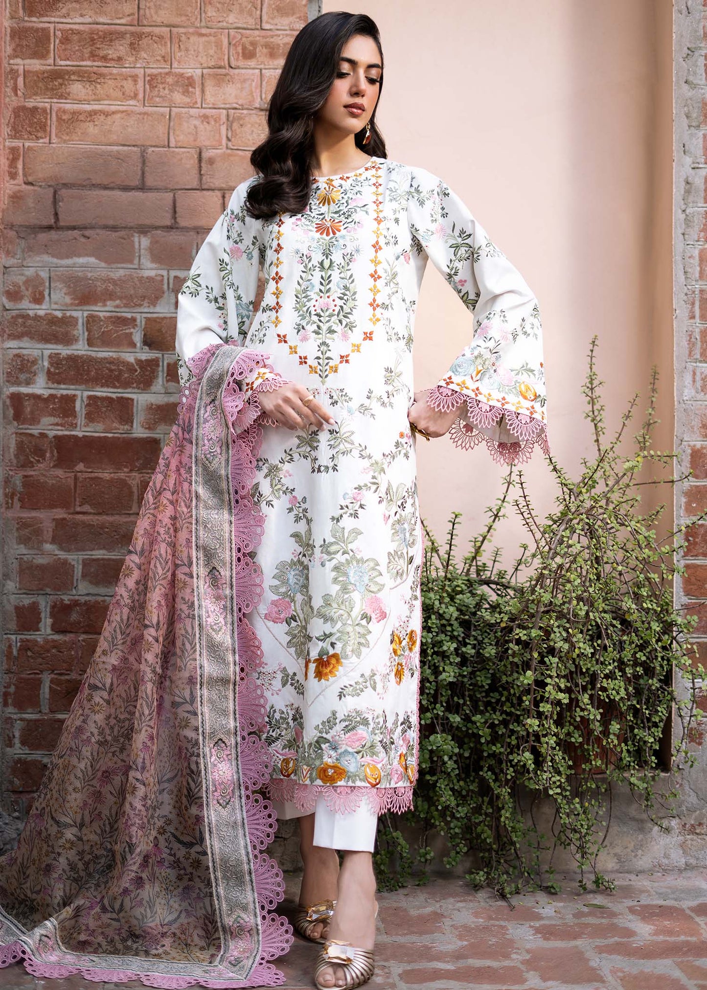 Fozia Khalid | Blossom Festive Lawn 25 | Lilly - House Of Anaya