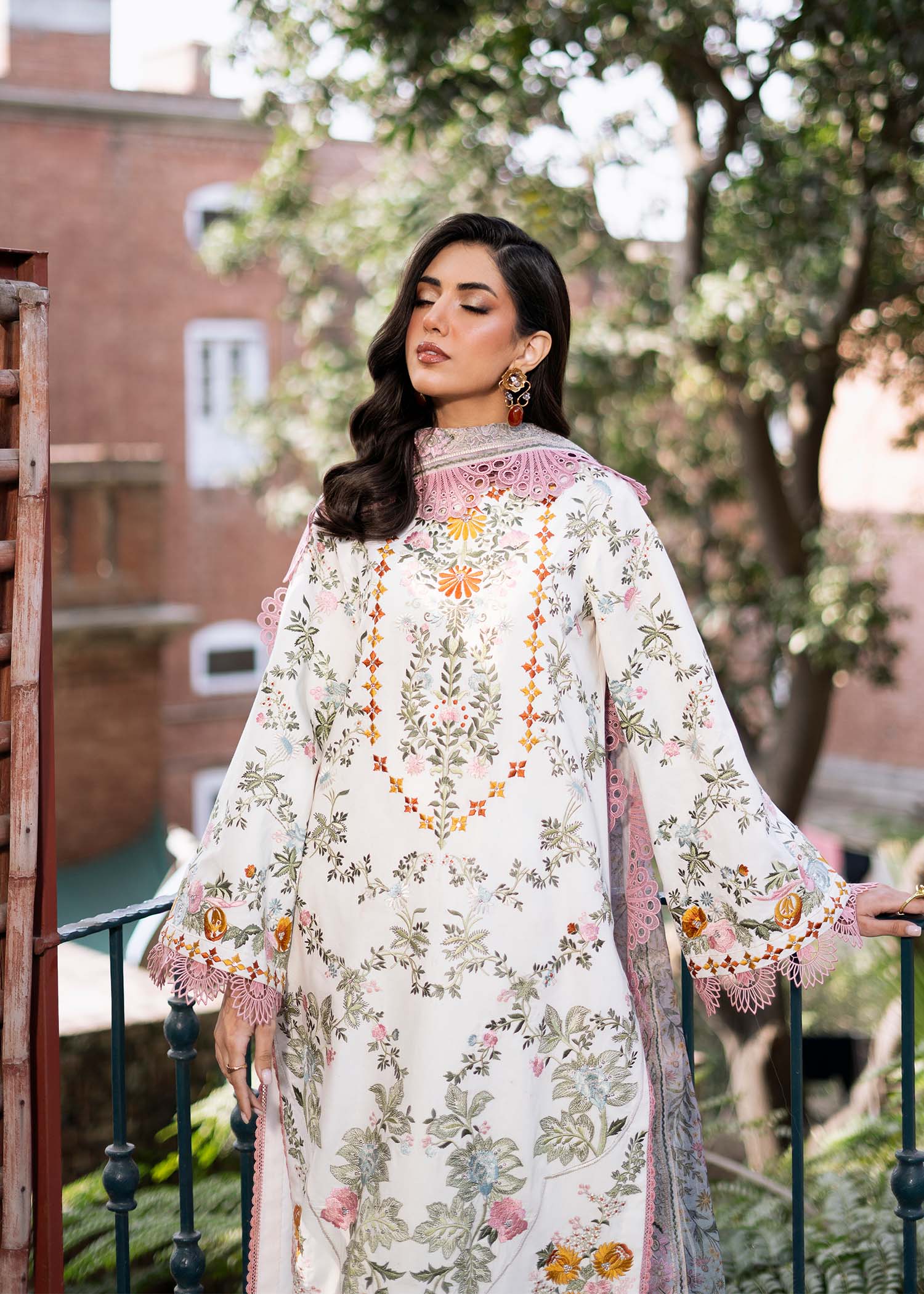Fozia Khalid | Blossom Festive Lawn 25 | Lilly - House Of Anaya
