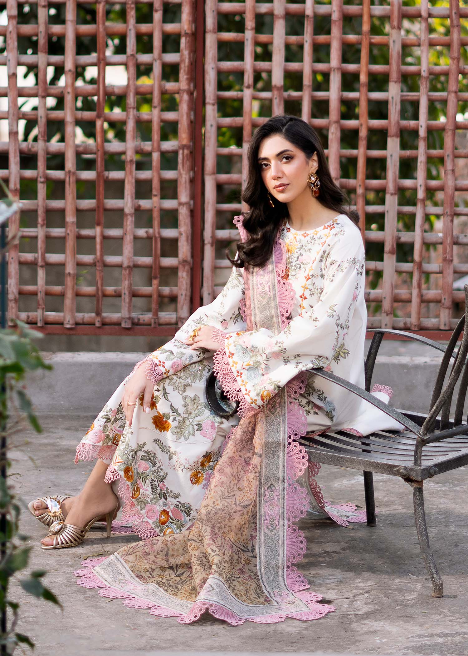 Fozia Khalid | Blossom Festive Lawn 25 | Lilly - House Of Anaya