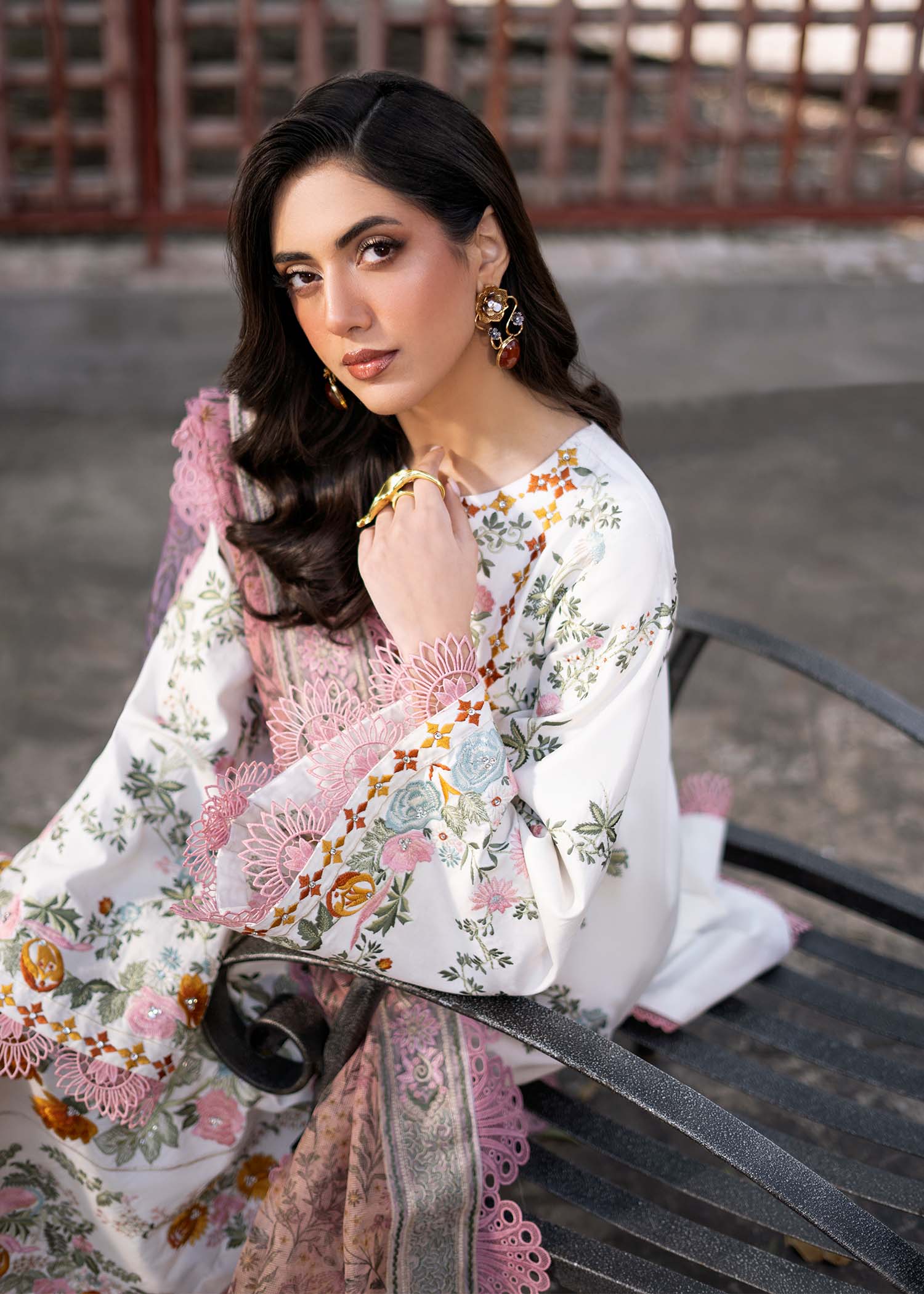Fozia Khalid | Blossom Festive Lawn 25 | Lilly - House Of Anaya