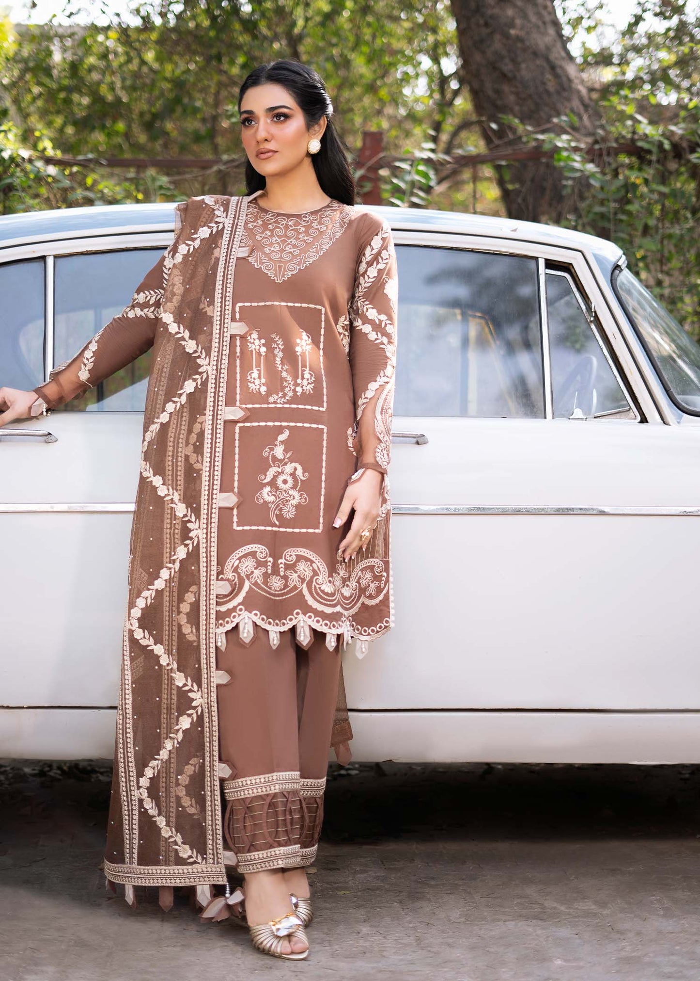 Fozia Khalid | Blossom Festive Lawn 25 | Spirea - House Of Anaya