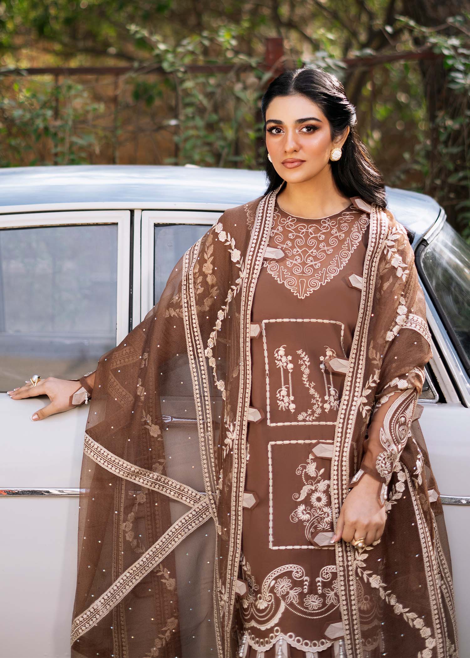 Fozia Khalid | Blossom Festive Lawn 25 | Spirea - House Of Anaya