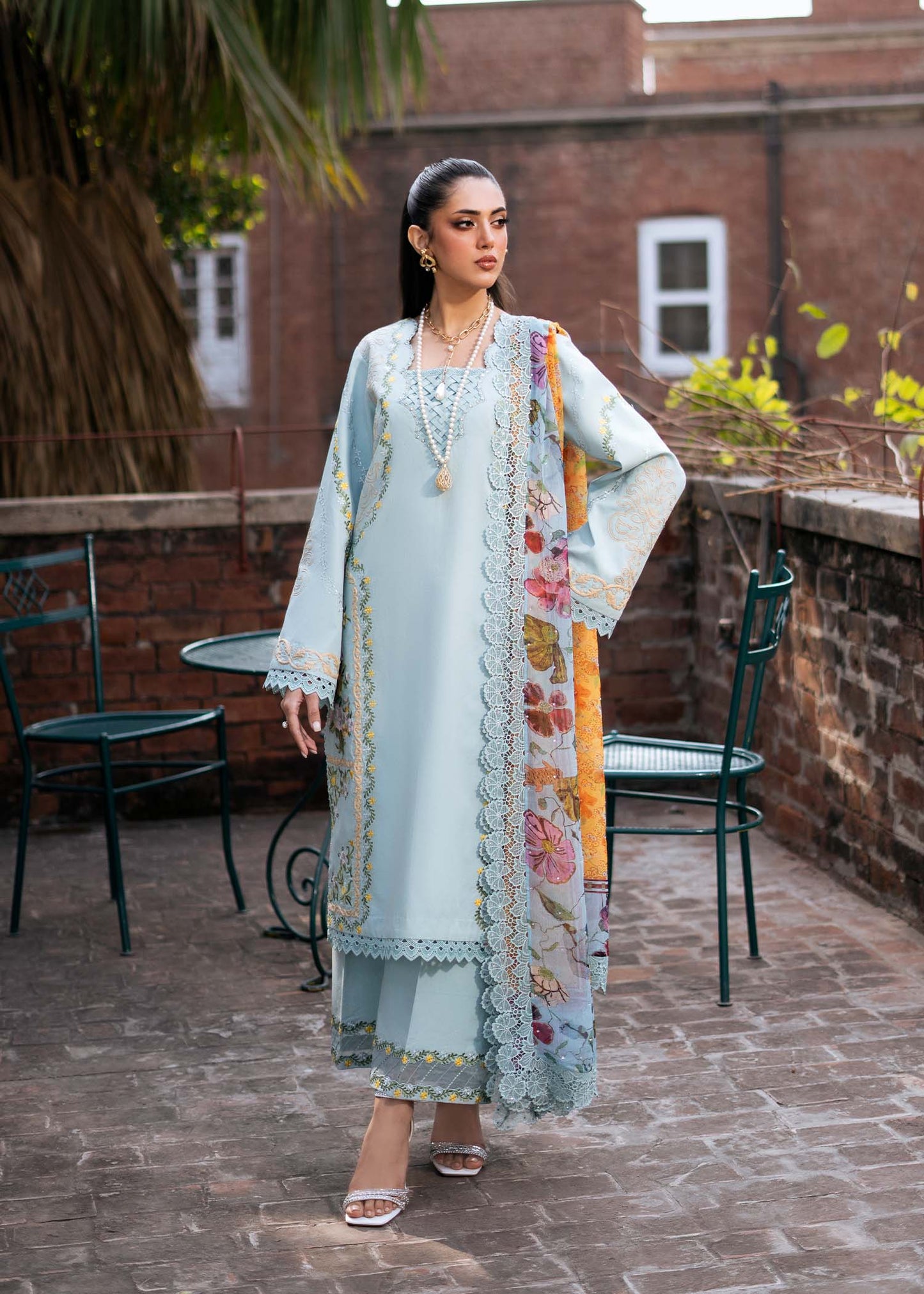 Fozia Khalid | Blossom Festive Lawn 25 |Freesia - House Of Anaya