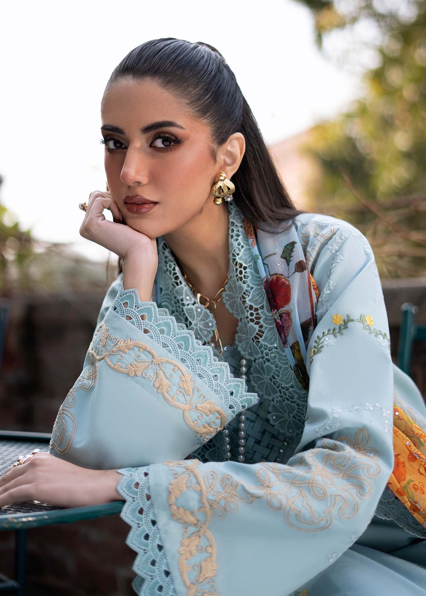 Fozia Khalid | Blossom Festive Lawn 25 |Freesia - House Of Anaya
