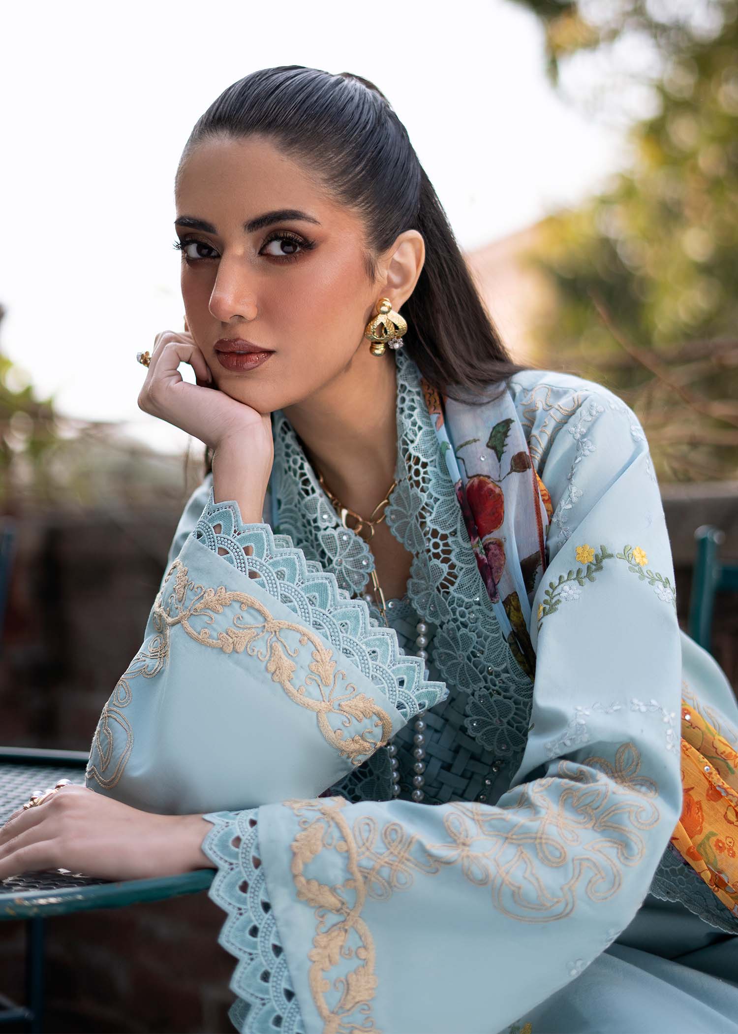 Fozia Khalid | Blossom Festive Lawn 25 |Freesia - House Of Anaya