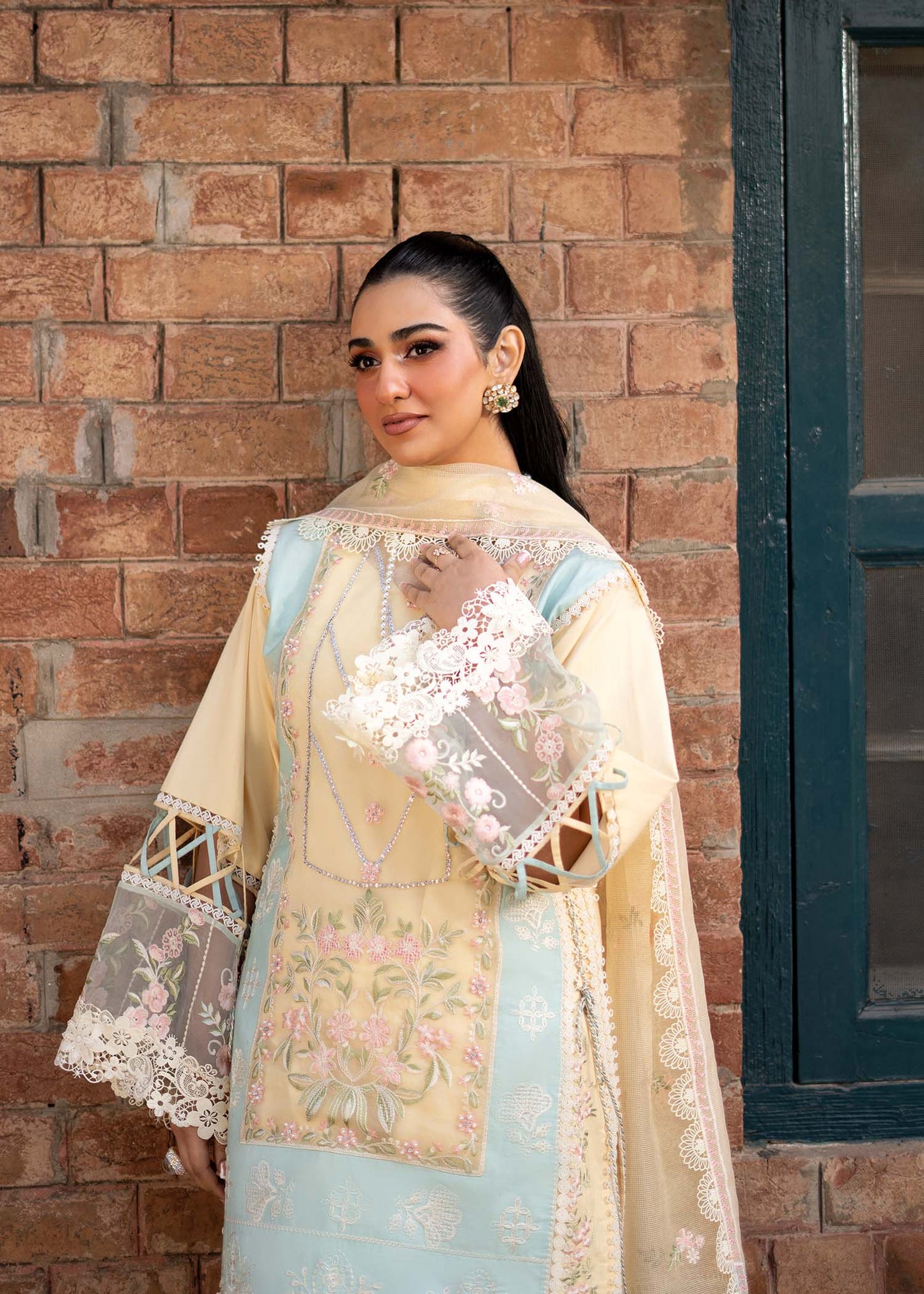 Fozia Khalid | Blossom Festive Lawn 25 | Primrose - House Of Anaya