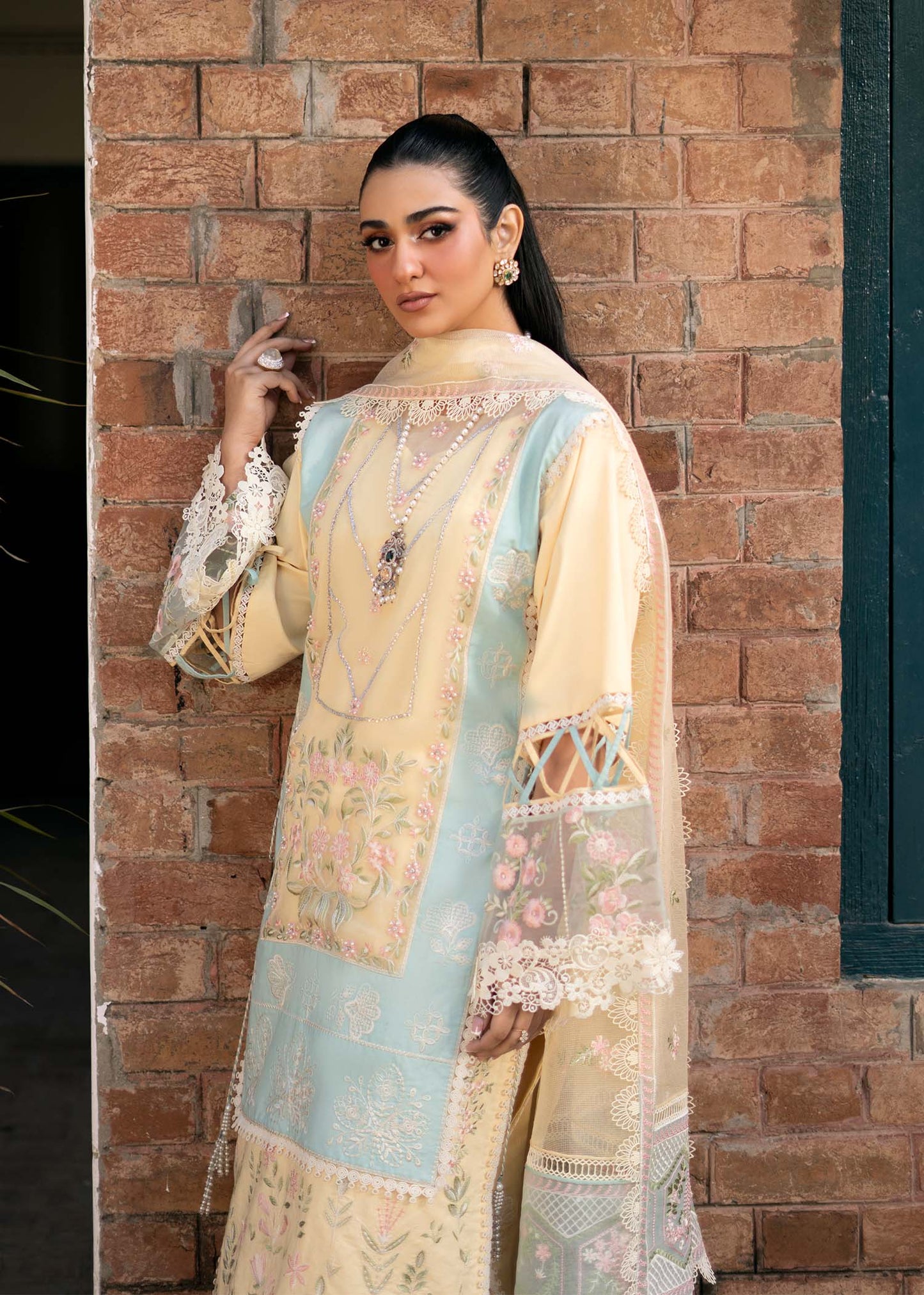 Fozia Khalid | Blossom Festive Lawn 25 | Primrose - House Of Anaya