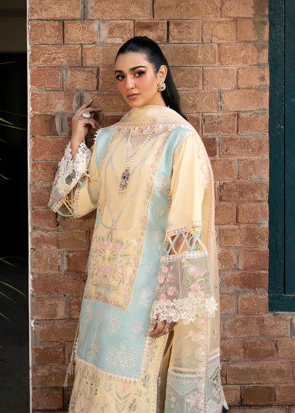 Fozia Khalid | Blossom Festive Lawn 25 | Primrose - House Of Anaya