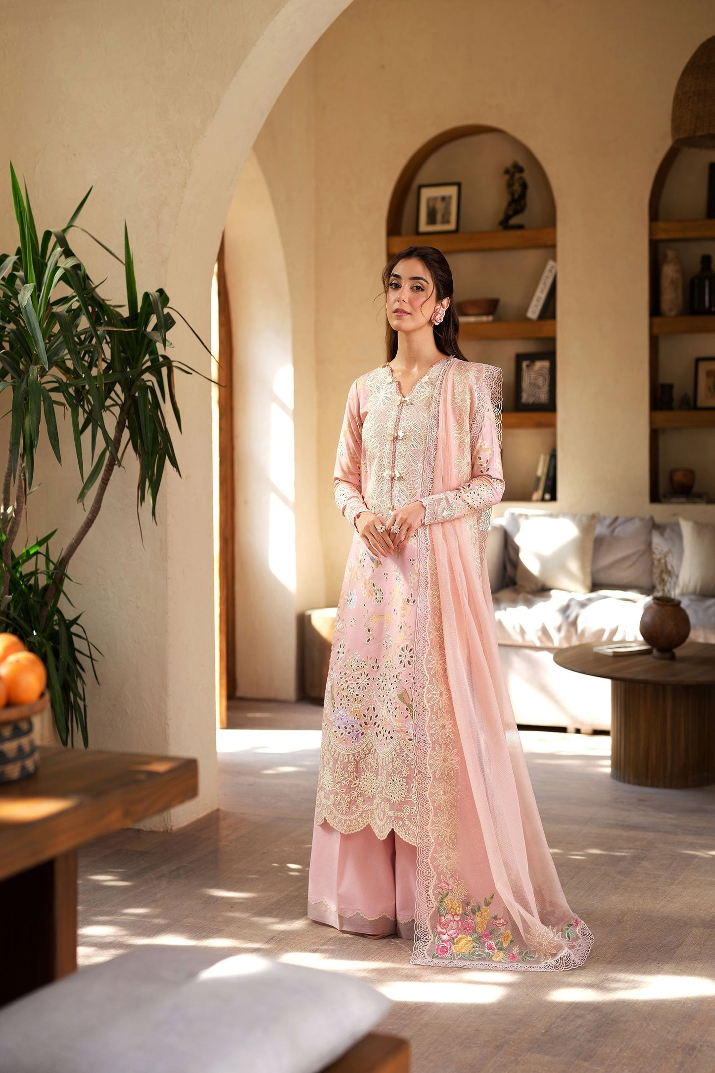 Maryam Hussain | Luxury Lawn 25 | Dimple - House Of Anaya