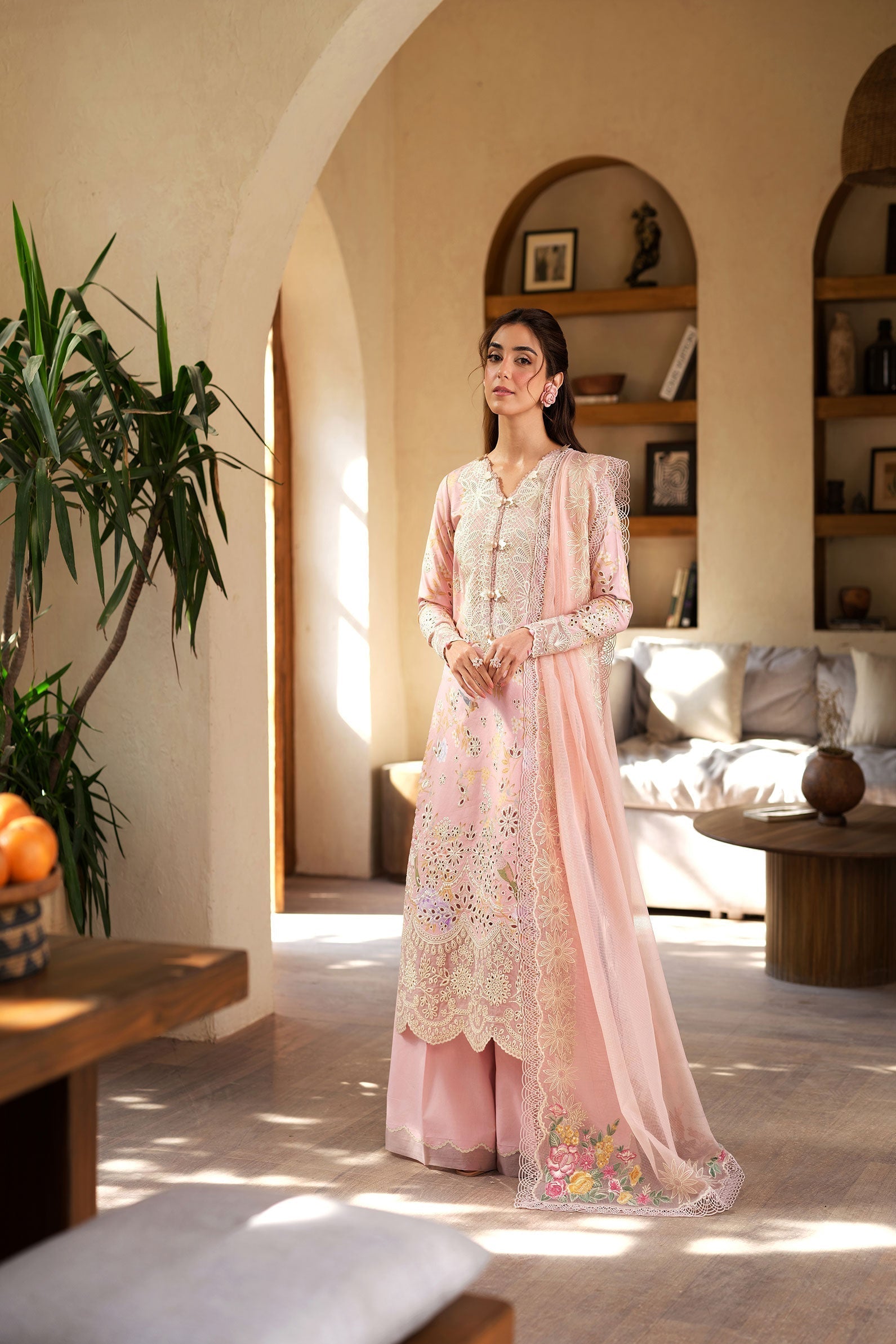Maryam Hussain | Luxury Lawn 25 | Dimple - House Of Anaya