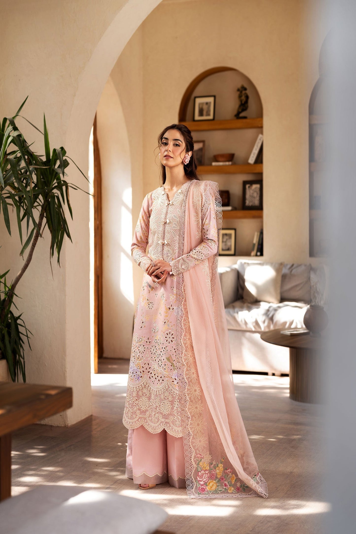 Maryam Hussain | Luxury Lawn 25 | Dimple - House Of Anaya