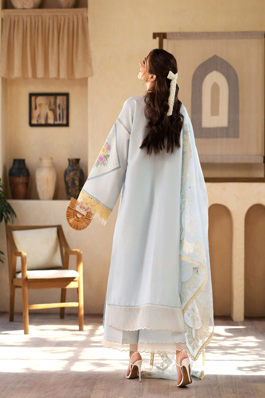 Maryam Hussain | Luxury Lawn 25 | Ocean - House Of Anaya