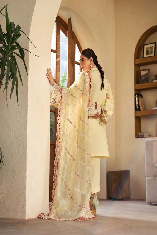 Maryam Hussain | Luxury Lawn 25 | Lemon Garden - House Of Anaya
