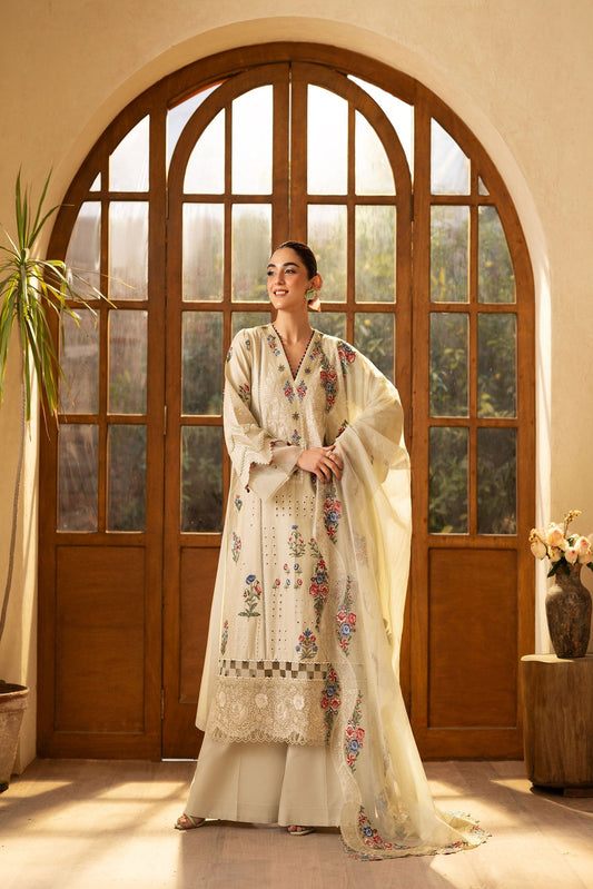 Maryam Hussain | Luxury Lawn 25 | Mint - House Of Anaya