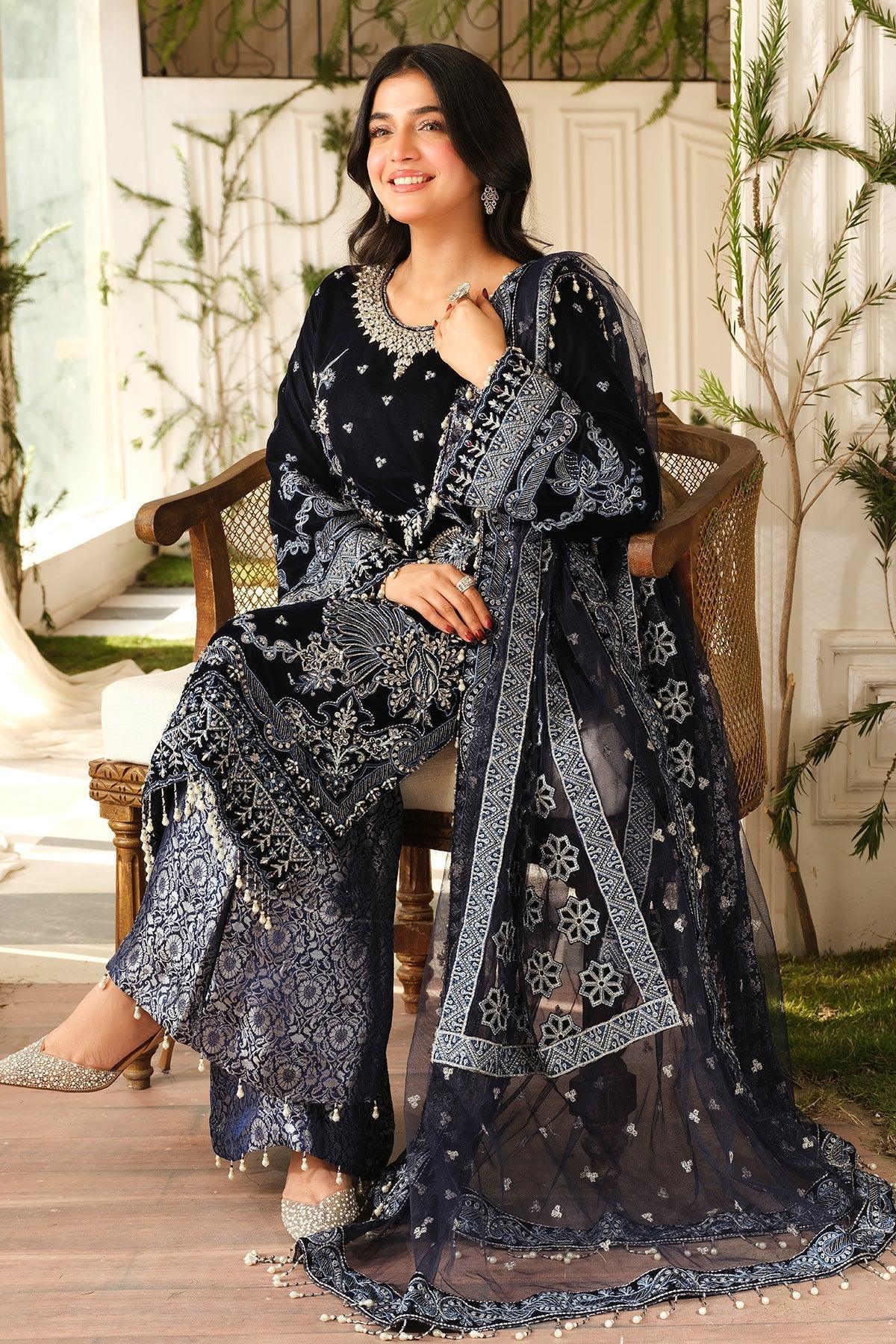 Raeesa Premium | Sheen Luxury Velvet | Nura