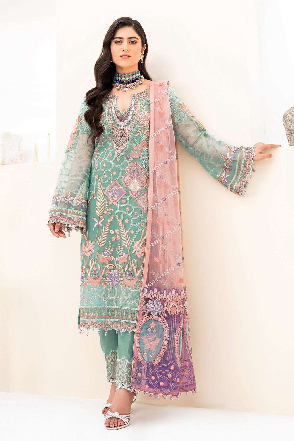 Ramsha | Minhal Organza Collection | M-807 - House Of Anaya