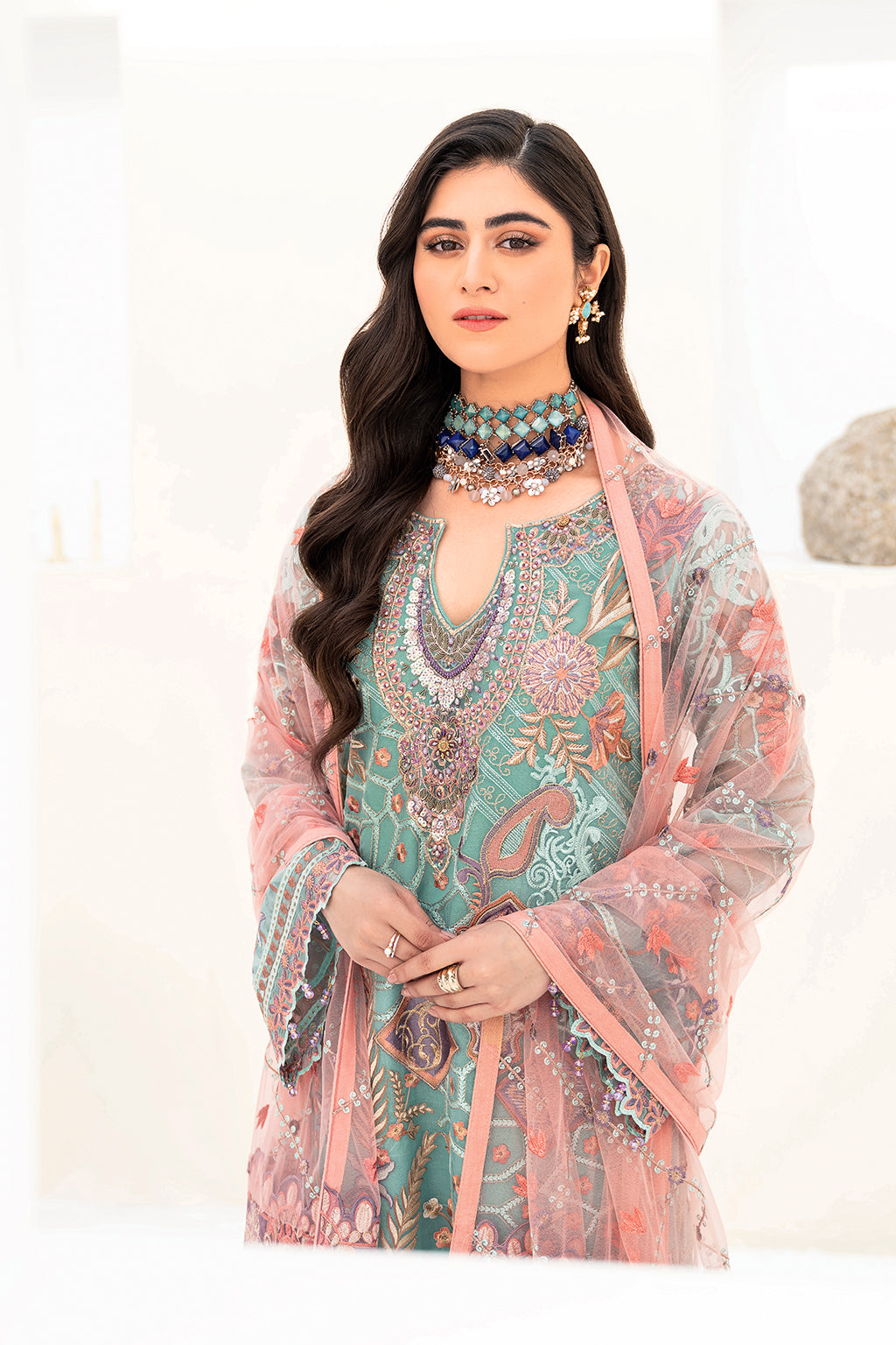 Ramsha | Minhal Organza Collection | M-807 - House Of Anaya