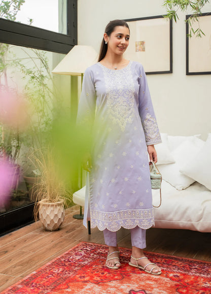 Gulaal | Embroidered Basics | Serene Lilac