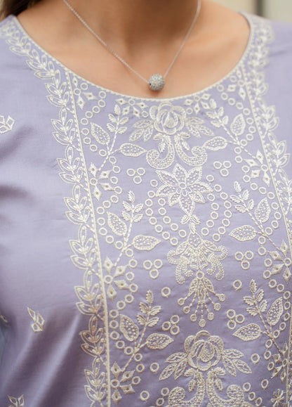 Gulaal | Embroidered Basics | Serene Lilac