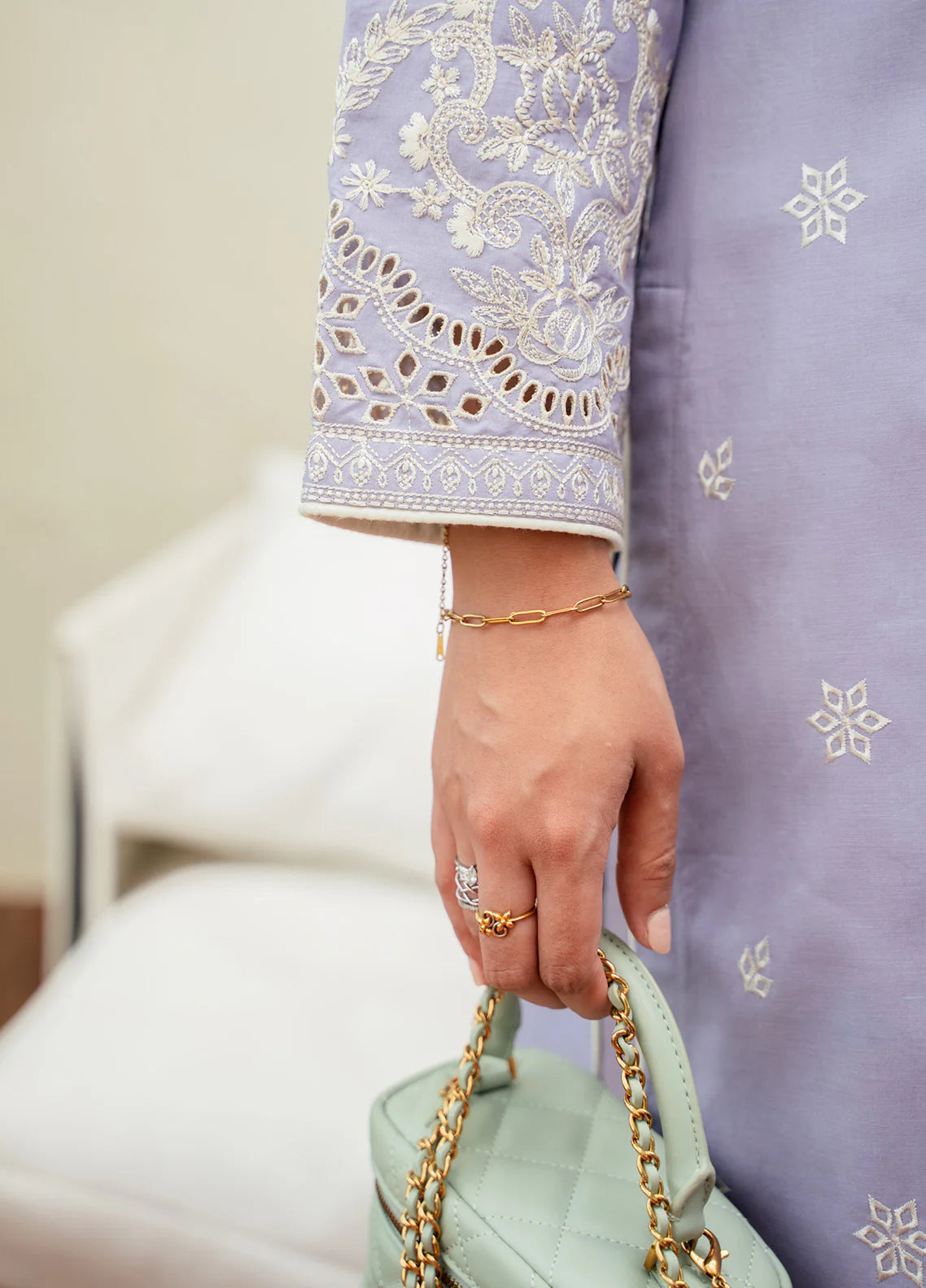 Gulaal | Embroidered Basics | Serene Lilac
