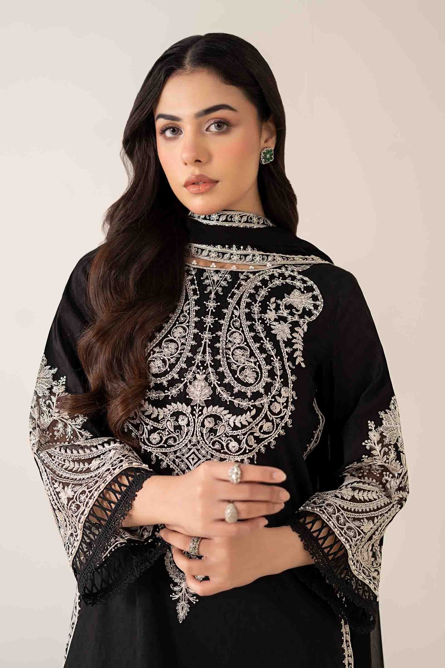 Maria B | Luxury Winter Pret 25 | DW-MN25-12-Black