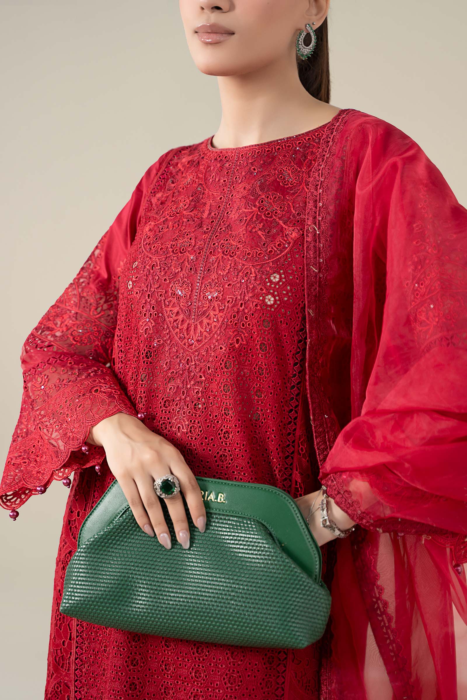 Maria B | Luxury Winter Pret 25 | DW-EF25-08-Red