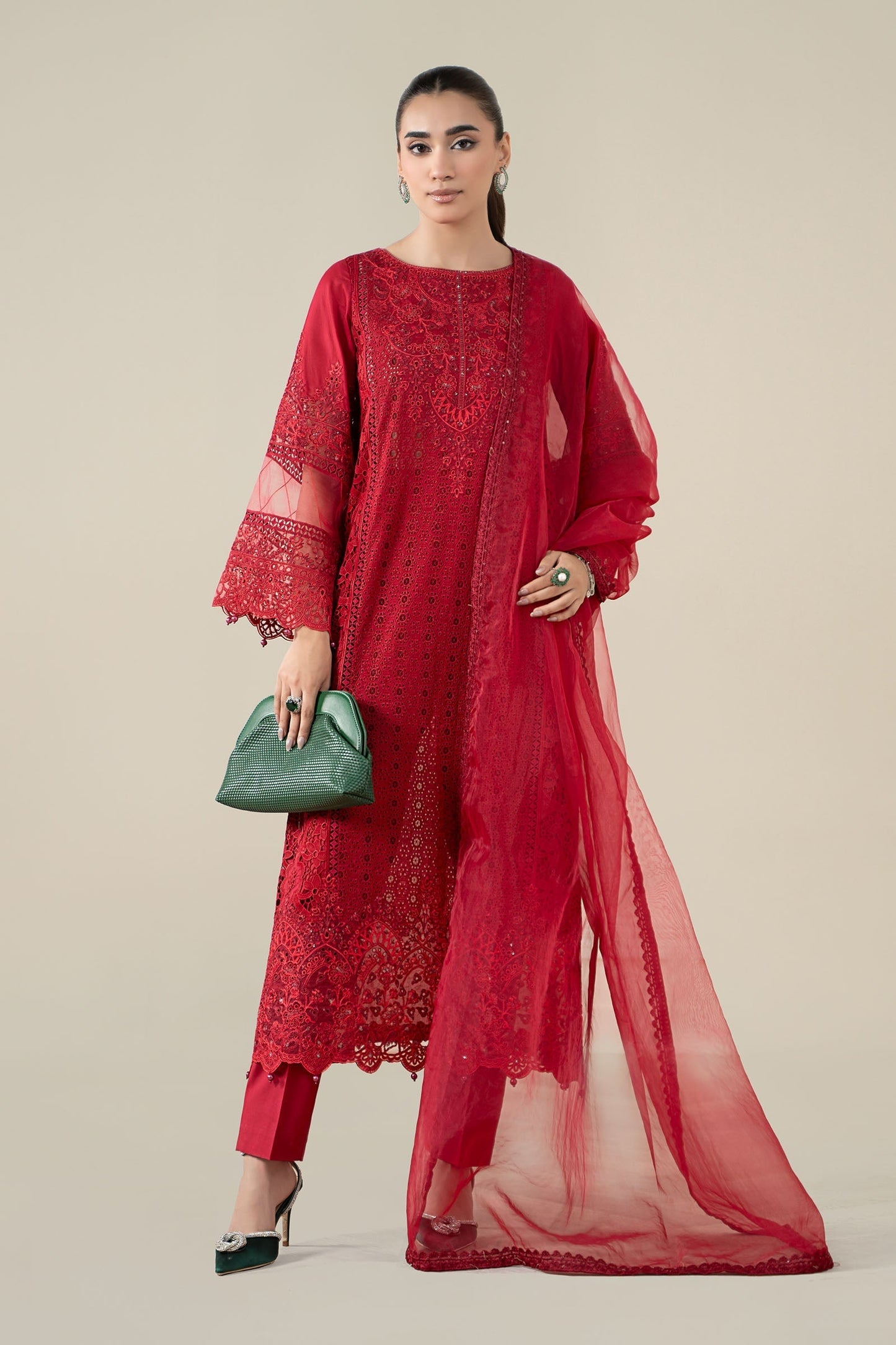 Maria B | Luxury Winter Pret 25 | DW-EF25-08-Red