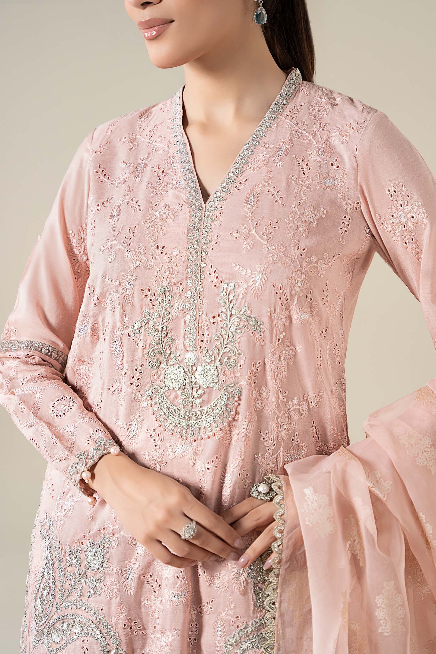 Maria B | Luxury Winter Pret 25 | DW-EA25-13-Peach