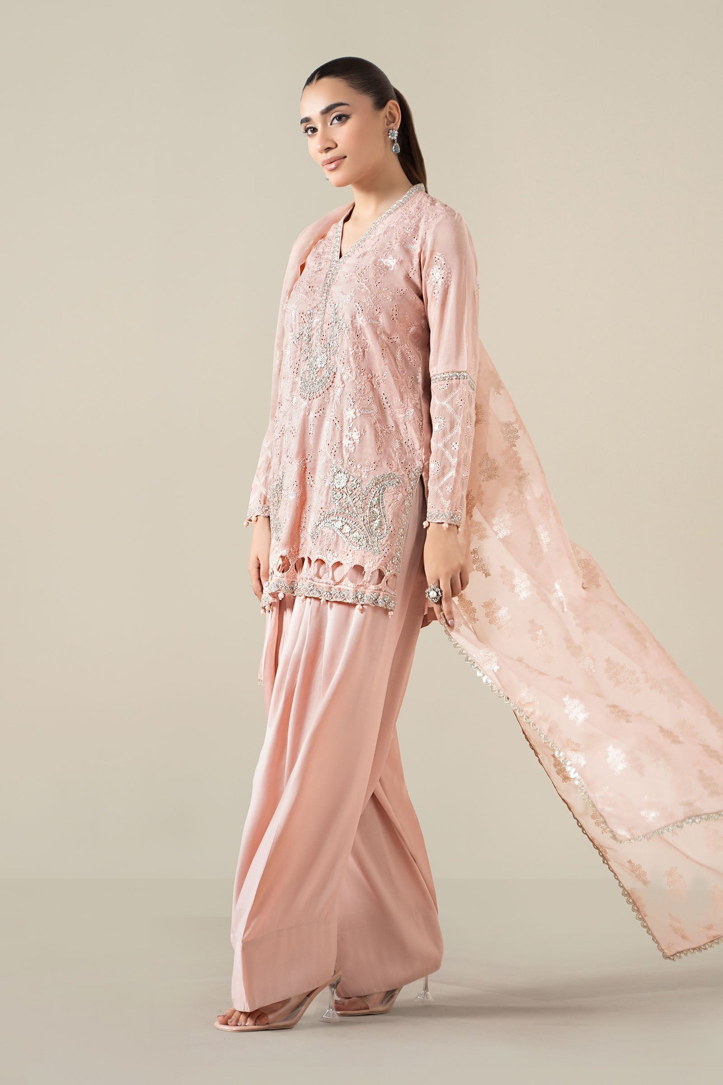 Maria B | Luxury Winter Pret 25 | DW-EA25-13-Peach