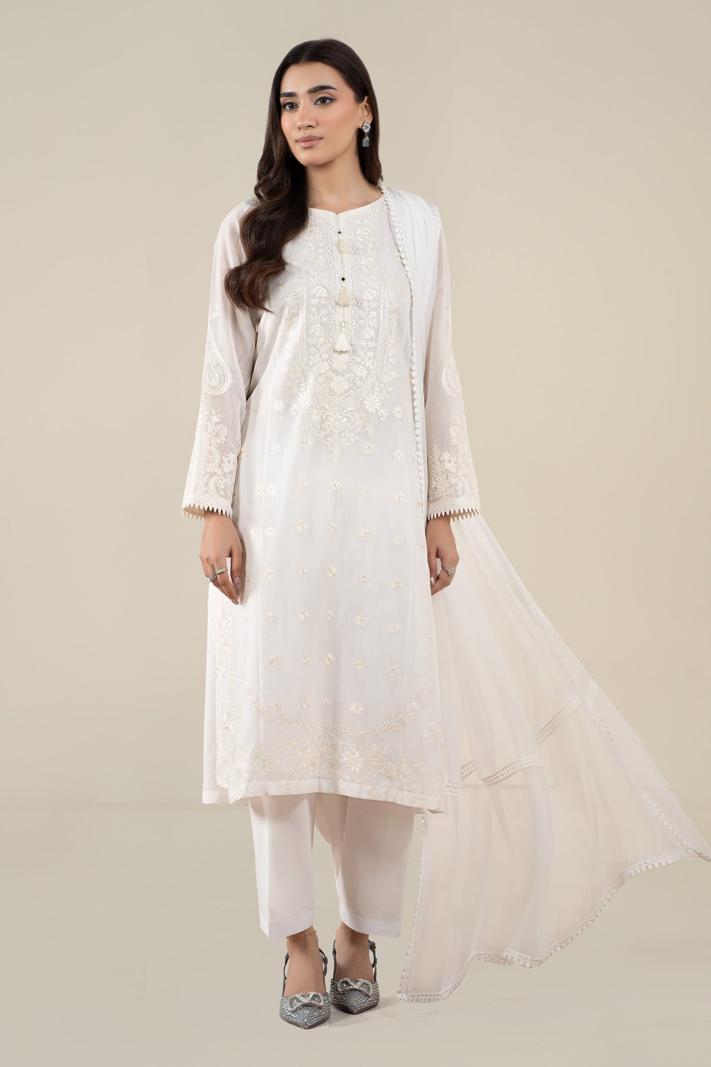 Maria B | Pre Fall 25 | Paper Cotton Suit 07